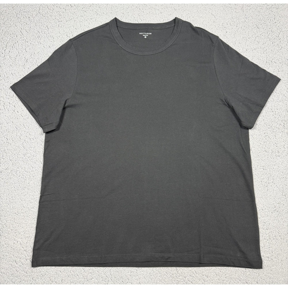 Mott & Bow Classic Crew Driggs Shirt Mens 2XL Black 100% Cotton Tagless Tee Peru